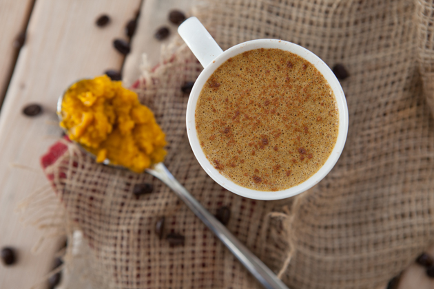 Keto Dairy Free Pumpkin Spice Rocket Fuel Latte from Healthful Pursuit