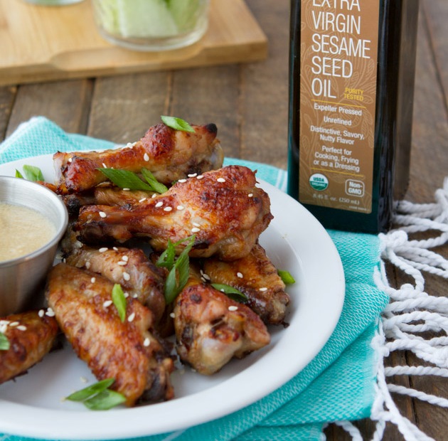 Keto Sesame Chicken Wings from Healthful Pursuit
