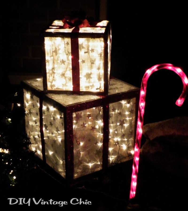 Lighted Christmas Presents for Outdoors.