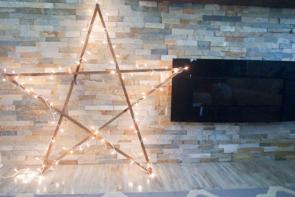 Lighted, Wooden Star.