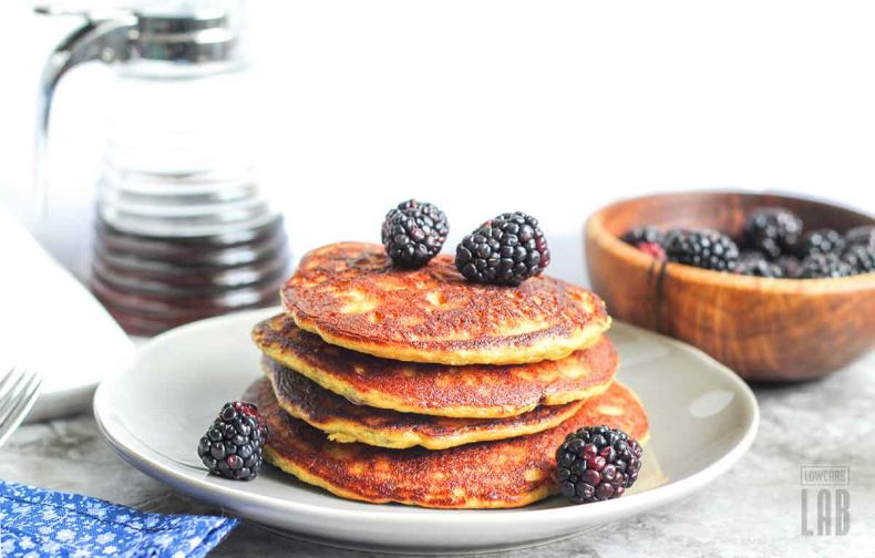 Low-Carb Blackberry Fruit Pancakes via Low Carb Lab