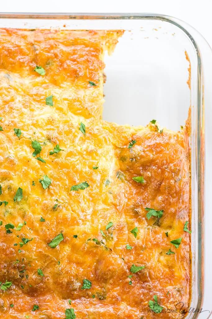 Low Carb Keto Casserole with Sausage & Cheese
