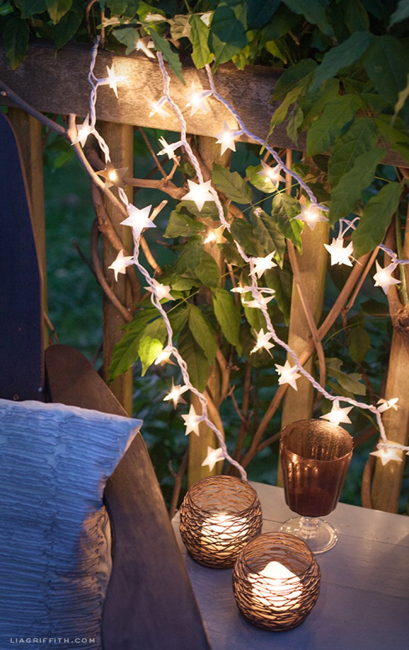 Make Your own Outdoor Starry Lights.