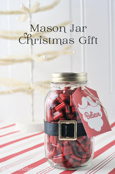 Mason Jar Christmas Gift at Polka Dot Chair