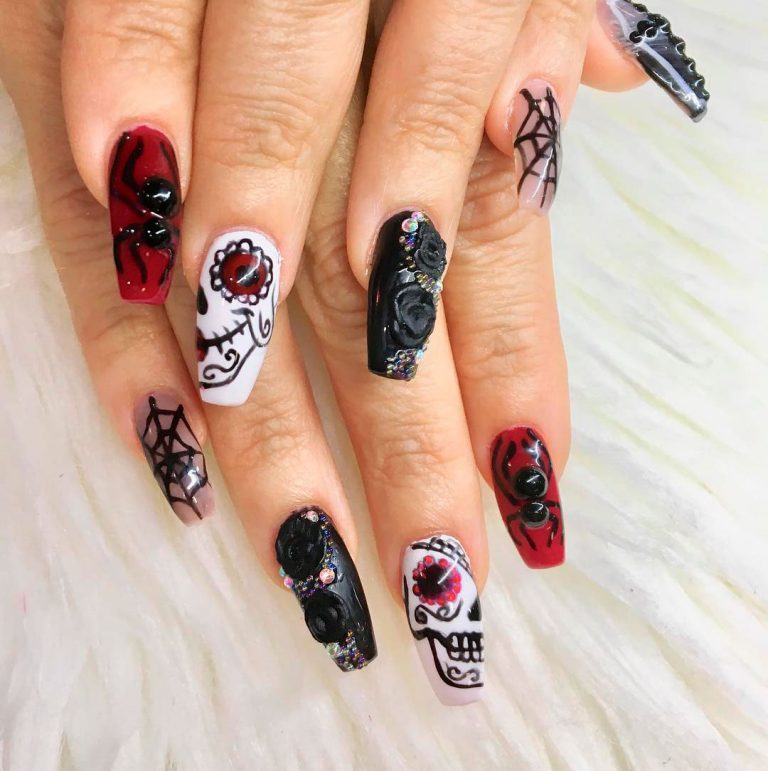 Top 100 Halloween Nail Art designs which are artistic and gory - Gravetics