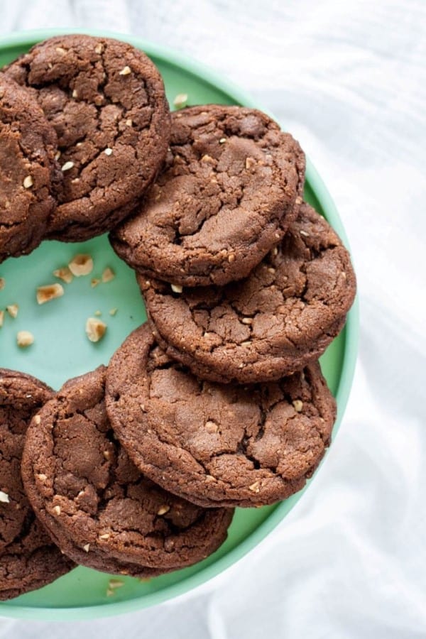 Nutella Hazelnut Chocolate Chip Cookies by Liv For Cake