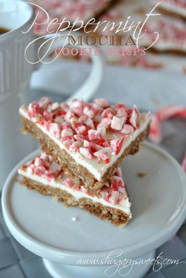 Peppermint Mocha Cookie Crisps by Shugary Sweets