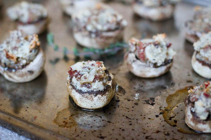 Prosciutto Cheese Stuffed Mushrooms from What Great Grandma Ate