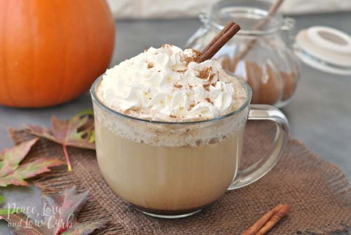 Pumpkin Spiced Boosted Keto Coffee from Peace Love and Low Carb