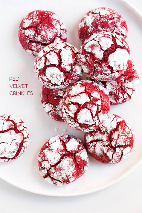 Red Velvet Crinkle Cookies by Cooking Classy