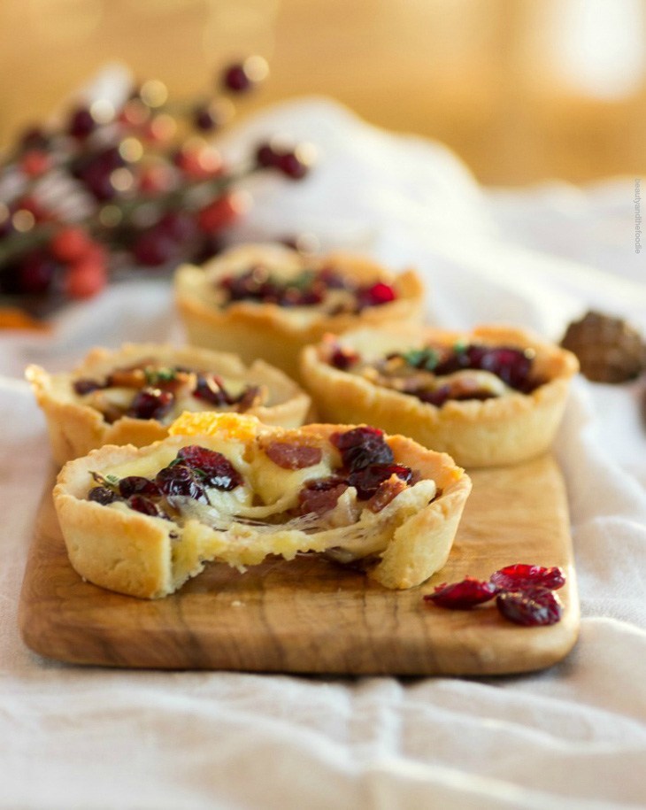 Savory Bacon Cranberry Cheese Tartlets