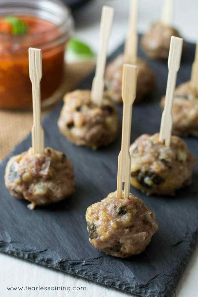 Savory Italian Ground Pork & Leek Meatballs