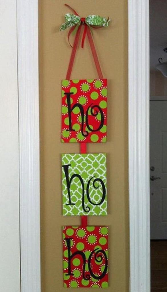 Simple DIY Christmas Door Decor.