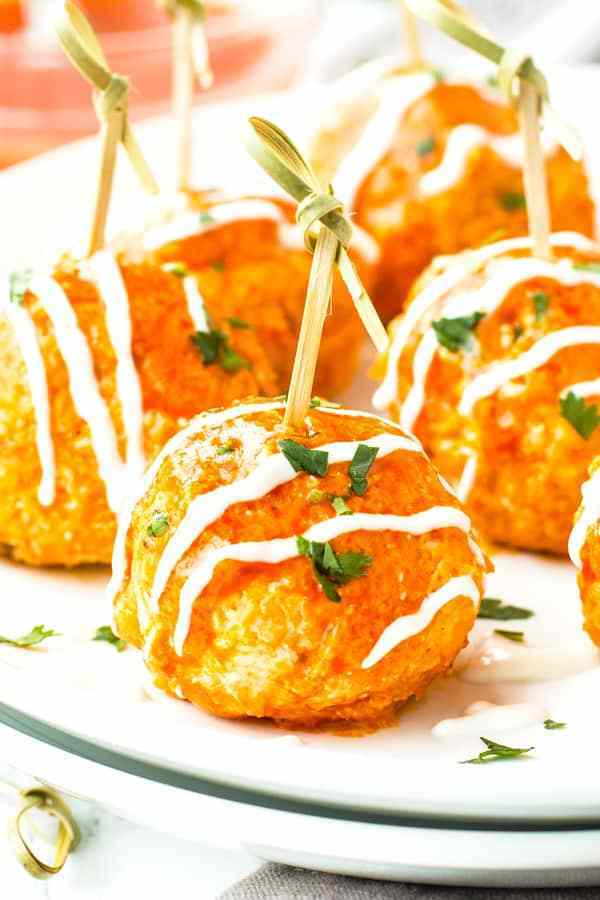 Slow Cooker Buffalo Chicken Meatballs