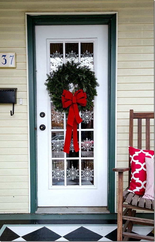 Snowflake Door Panes at It All Started with Paint