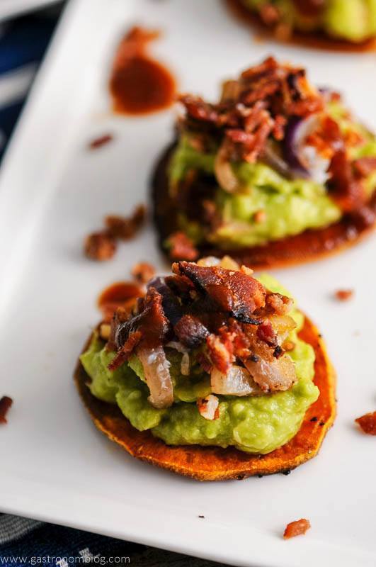 Sweet Potato Guacamole Bacon Bites