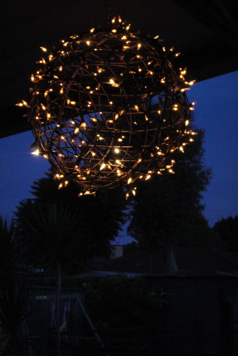 Turn Wire Baskets into a Fairy Light Globe.