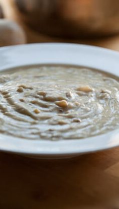 Vegan And Grain-Free Cream Of Mushroom Soup.