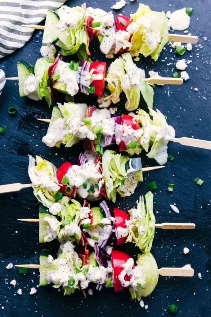 Wedge Salad On A Stick - Small Bite party Appetizers