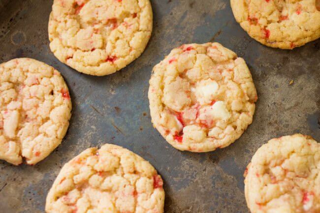White Chocolate Candy Cane Drop Cookies by Ice Cream Inspiration