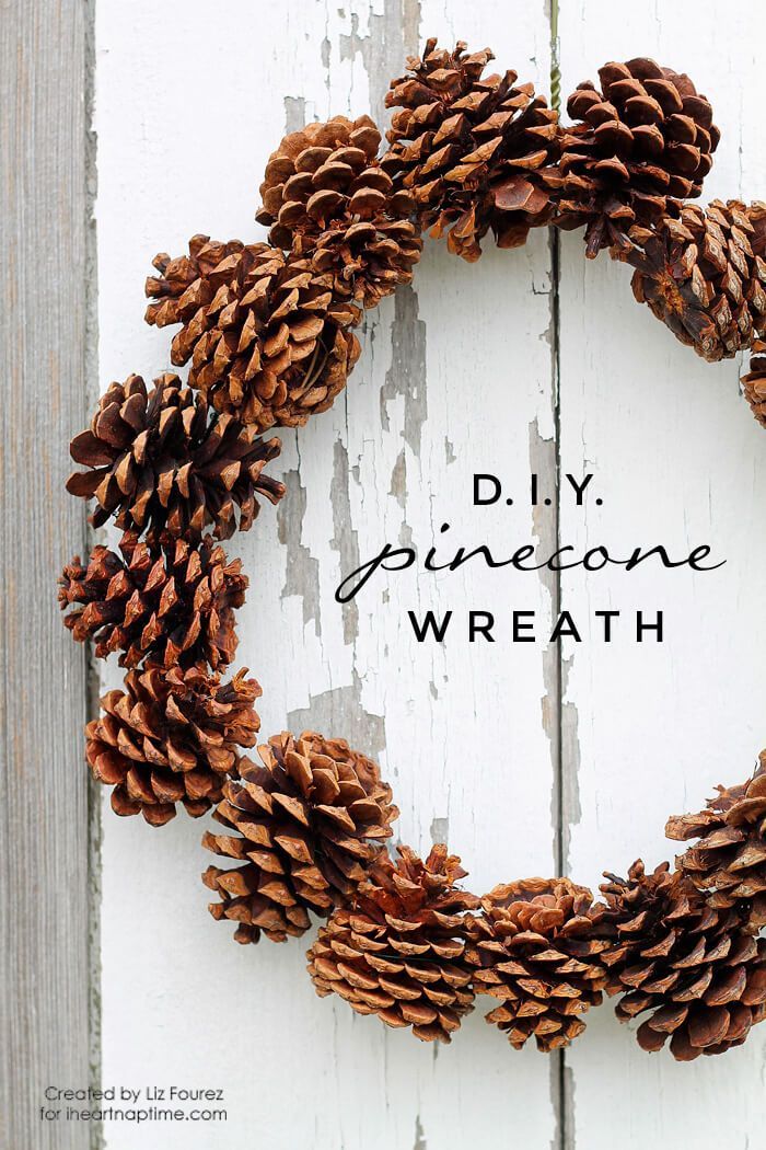 DIY Pinecone Wreath.