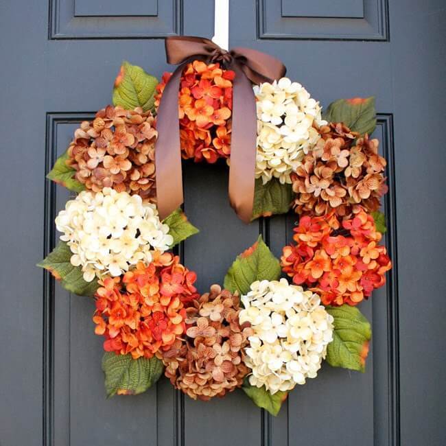 Fall Hydrangea Wreath Tutorial.