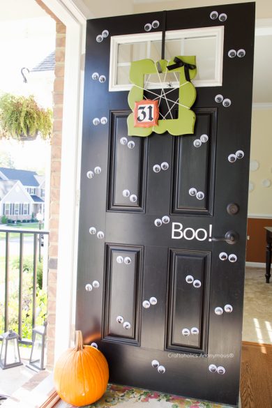 Googly eye door from Craftaholics Anonymous