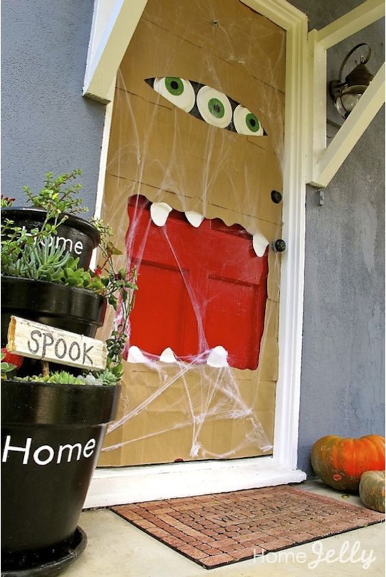 Halloween Paper Bag Door Monster.