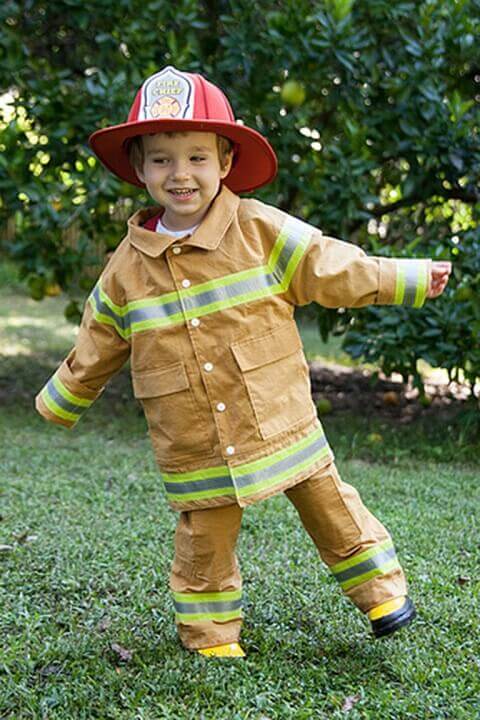 Little Firefighter Halloween Costume for Boys.