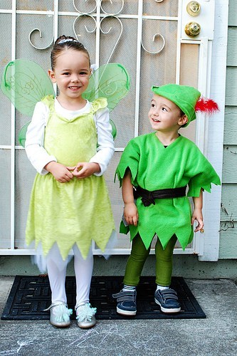 Peter Pan and Tinkerbell Captain Hook.