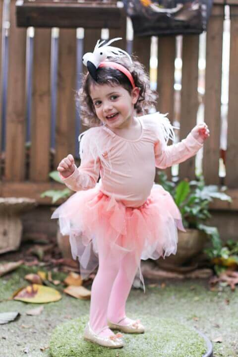 Pretty Flamingo Toddler Costume Idea for Girls.