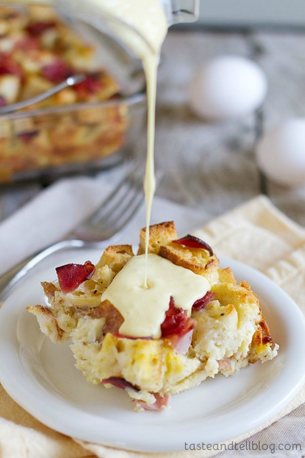 Eggs Benedict Strata from Taste and Tell