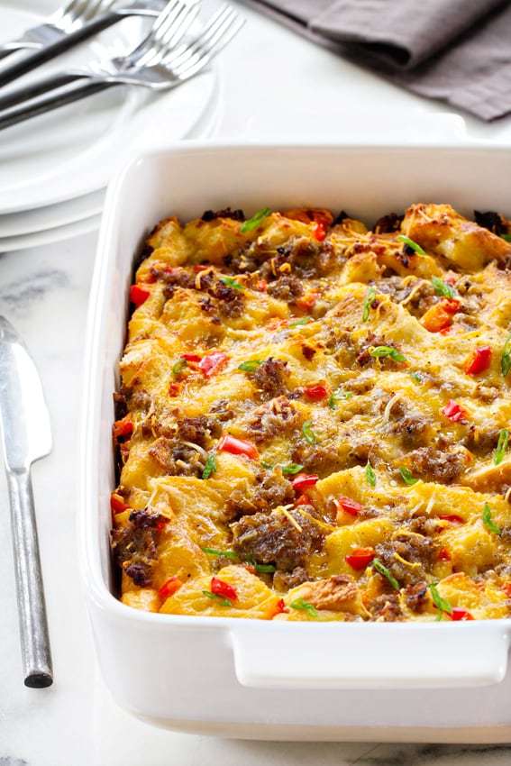 Make Ahead Breakfast Casserole by My Baking Addiction