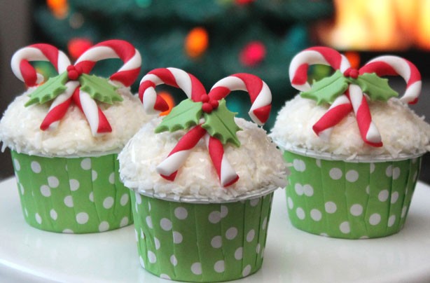 Candy Cane Cupcakes