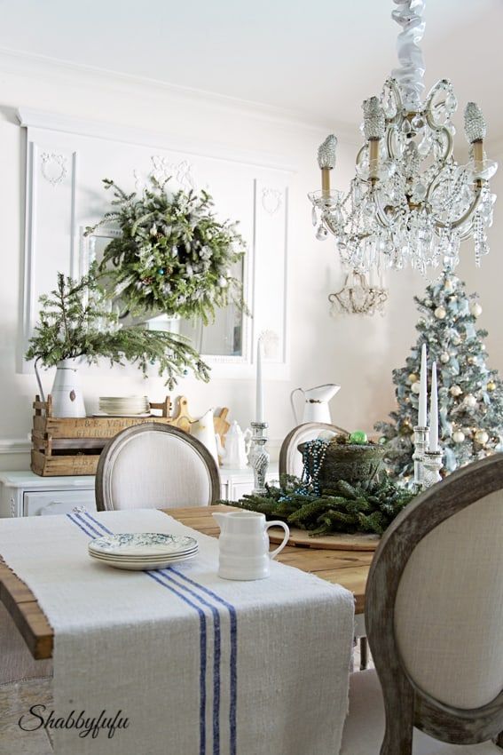 French Country Christmas Dining Room.