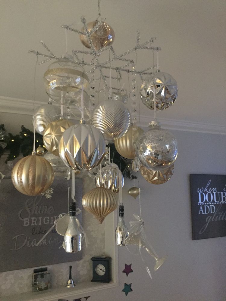 Its very beautiful Christmas chandelier.