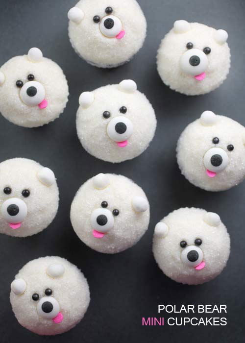 Polar Bears Mini Cupcakes via Bakerella