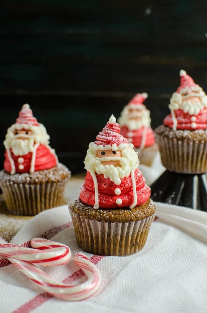 Santa Claus cupcakes