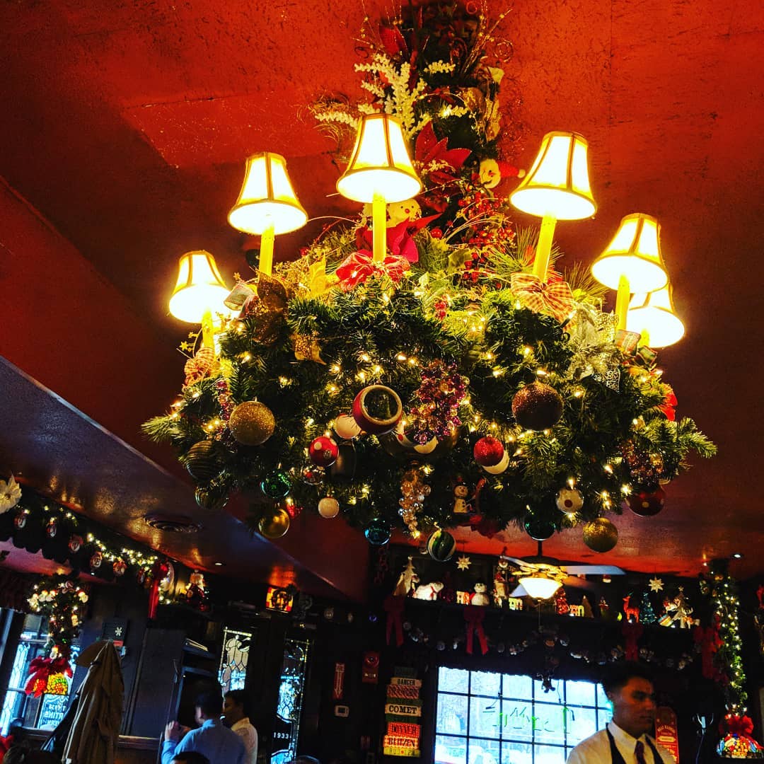 Simply, having... a wonderful Christmastime! Now THAT'S a chandelier.