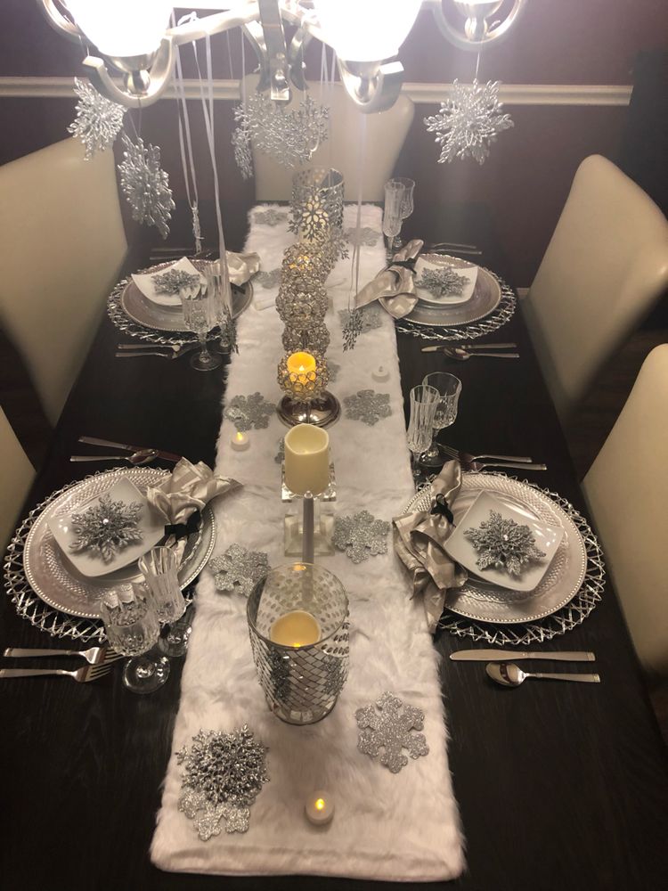 Xmas bling formal table.