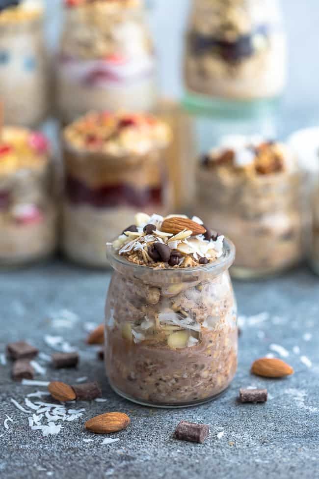 Almond Joy Overnight Oats.