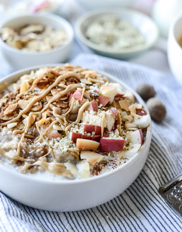 Apple Cinnamon With Maple Cream Overnight Oats.