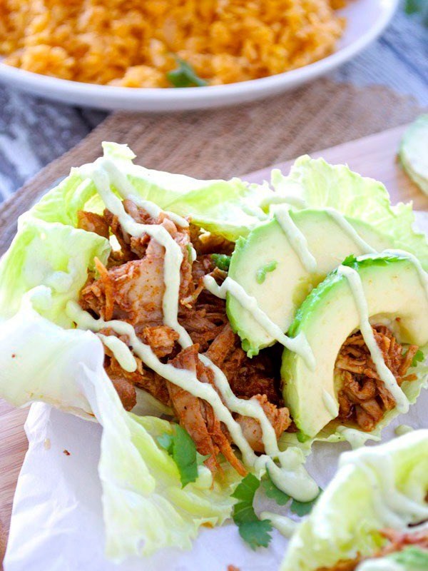 Carnitas Lettuce Tacos.