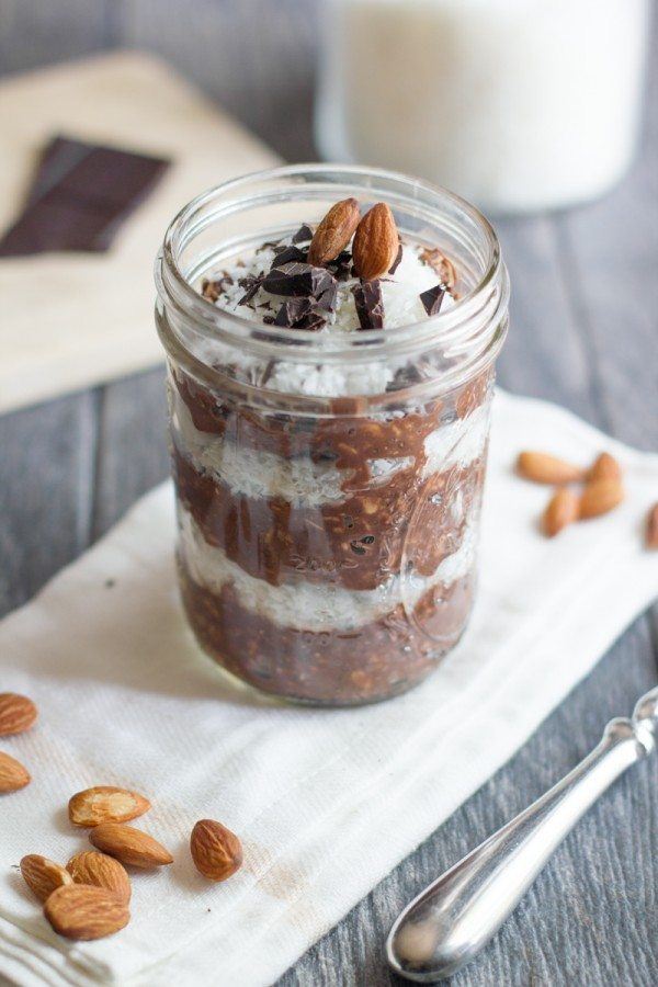 Chocolate Coconut Overnight Oats.