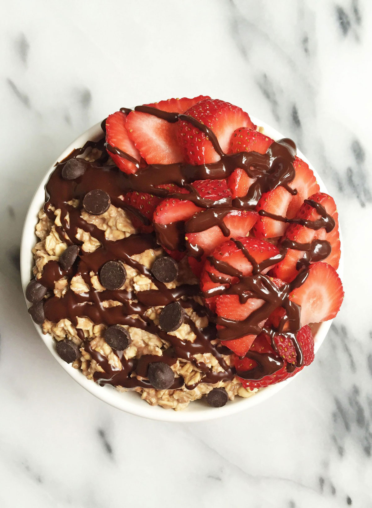 Chocolate Covered Strawberry Overnight Oats.