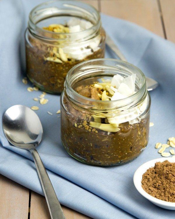 Chocolate Pudding Overnight Oats.