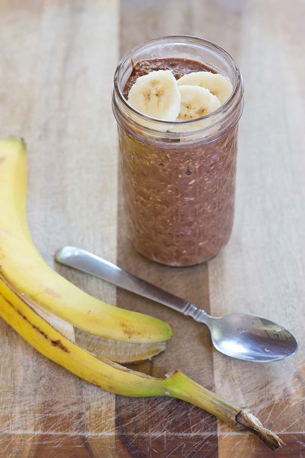 High Protein Chocolate Banana Oats.