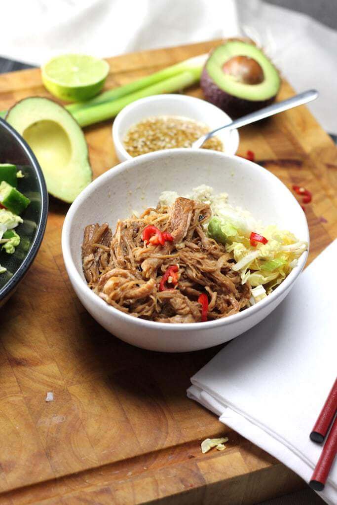 Keto Crockpot Dinner Chinese Pulled Pork.