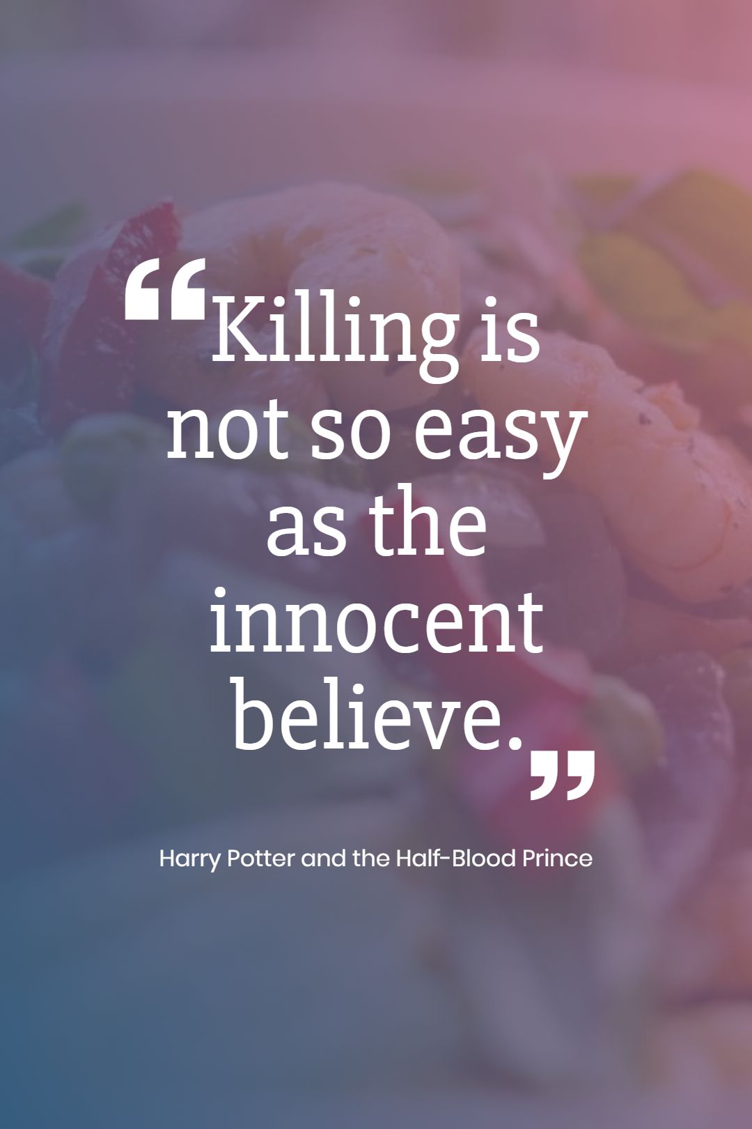 Killing is not so easy as the innocent believe.