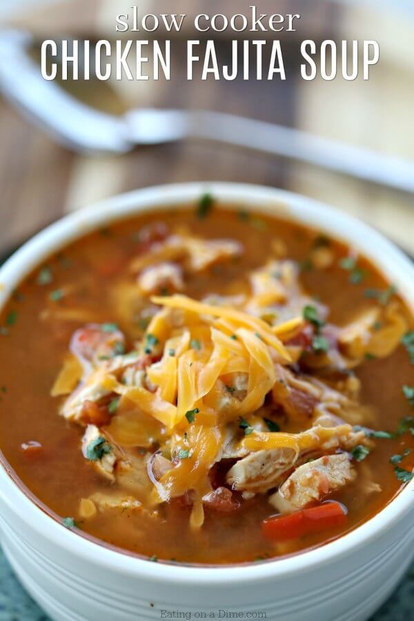 Low Carb Crock Pot Chicken Fajita Soup recipe